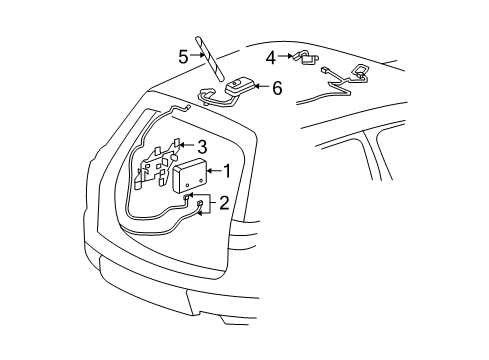 2016 GMC Acadia Communication System Components Diagram