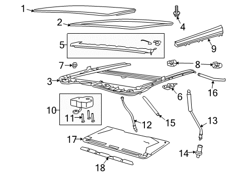 2008 Pontiac G8 Sunroof, Body Diagram