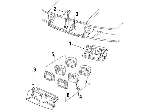 1986 Buick Riviera Headlamps, Electrical Diagram