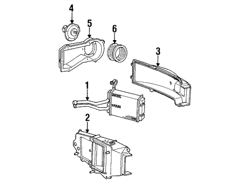 1990 GMC S15 Jimmy Heater Components Diagram