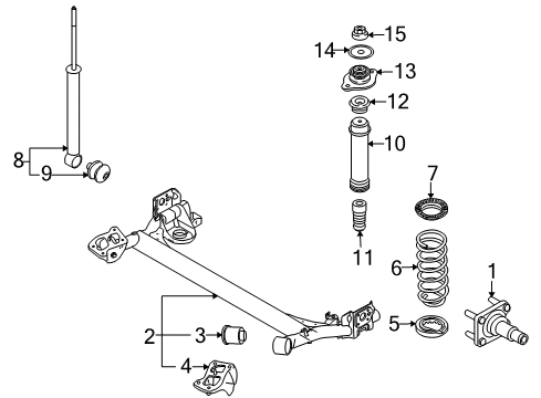 2009 Pontiac G3 Rear Suspension Diagram