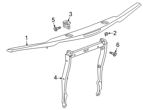 2019 Chevy Corvette Rear Bumper - Spoiler Diagram 5 - Thumbnail