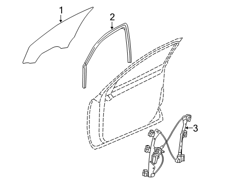 2006 Pontiac Grand Prix Front Door Diagram 1 - Thumbnail