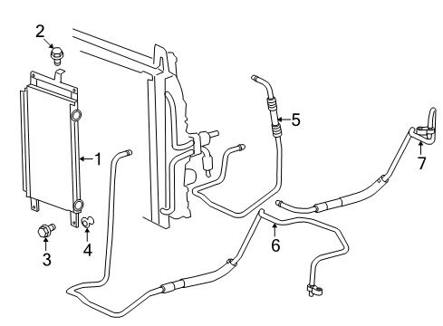 2016 Chevy Impala Limited Cooler Assembly, Trans Fluid Auxiliary Diagram for 23133113