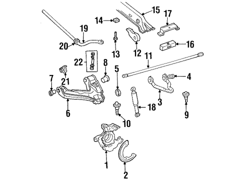 1988 Chevy K2500 Front Suspension, Control Arm Diagram 4 - Thumbnail