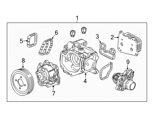 2017 Buick Cascada Seal,Engine Oil Cooler Diagram for 55570687