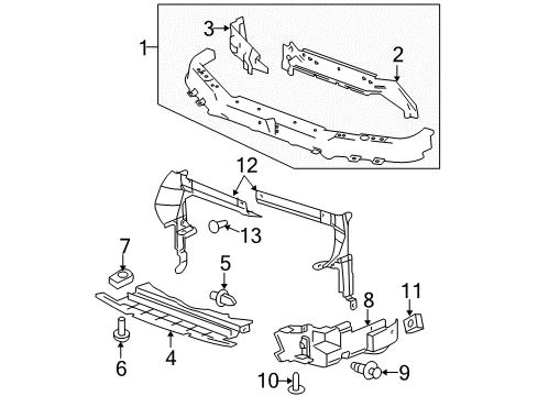 2008 Chevy Malibu Shield, Intake Air Splash (Rh) Diagram for 15837570