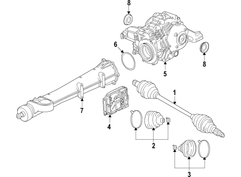 2019 Buick Envision Rear Axle Shafts & Differential Diagram