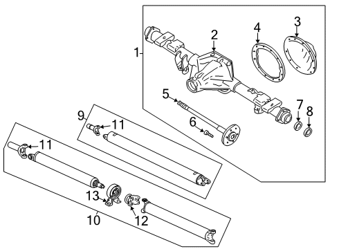 2006 Chevy Colorado Axle Housing - Rear Diagram