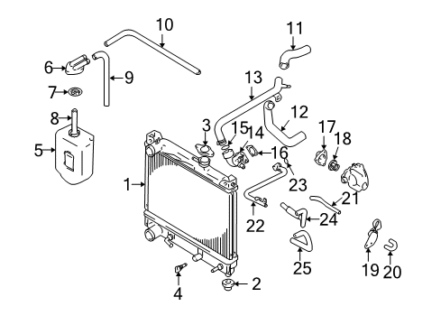 1999 Chevy Tracker Radiator Bypass Hose Diagram for 91174509