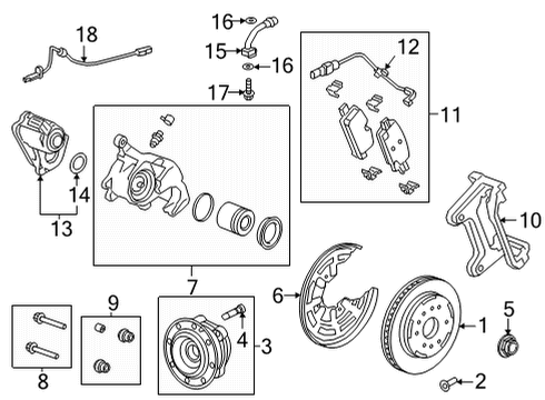 2023 GMC Hummer EV Pickup Pin Kit, Front Brk Clpr Gde Diagram for 13533393