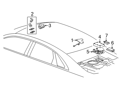 2013 Cadillac XTS Communication System Components Diagram