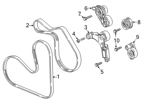 2018 Buick LaCrosse Belts & Pulleys, Cooling Diagram 1 - Thumbnail