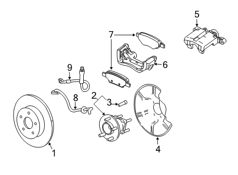 2009 Saturn Vue Rear Brakes Diagram 3 - Thumbnail