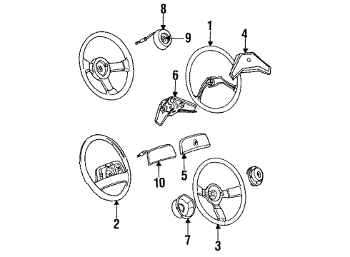 1984 Buick Century Steering Column, Steering Wheel Diagram