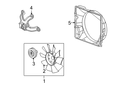 2008 Cadillac SRX Cooling System, Radiator, Water Pump, Cooling Fan Diagram 5 - Thumbnail