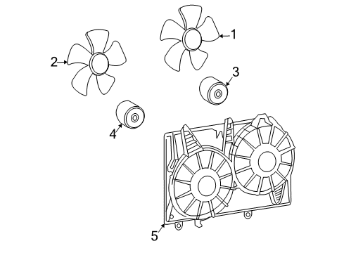 2004 Cadillac SRX Cooling System, Radiator, Water Pump, Cooling Fan Diagram 6 - Thumbnail