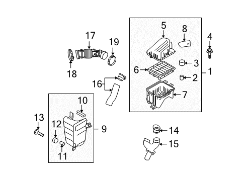 2009 Pontiac G3 Air Intake Diagram