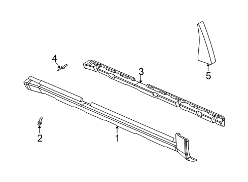 2003 Saturn Vue Exterior Trim - Pillars, Rocker & Floor Diagram