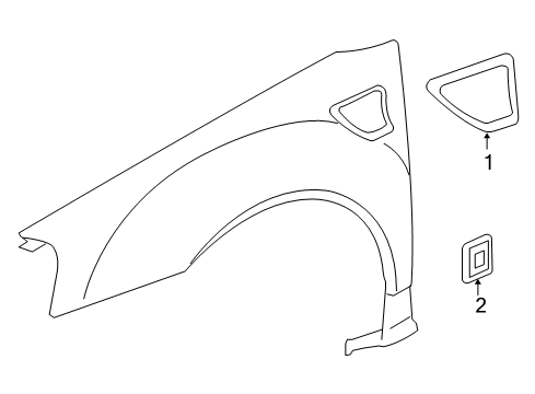 2006 Pontiac Grand Prix Exterior Trim - Fender Diagram