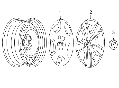 2010 Pontiac G6 Wheel TRIM COVER Diagram for 9597538