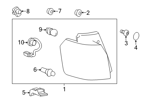 2011 GMC Terrain Lamp,Rear Stop Diagram for 23389934