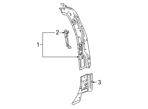 2016 Chevy Silverado 1500 Lock Pillar Diagram 2 - Thumbnail