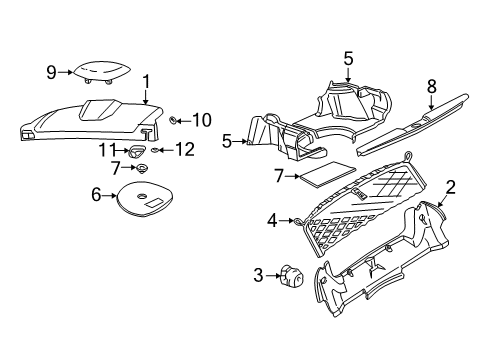 2001 Chevy Monte Carlo Interior Trim - Rear Body Diagram