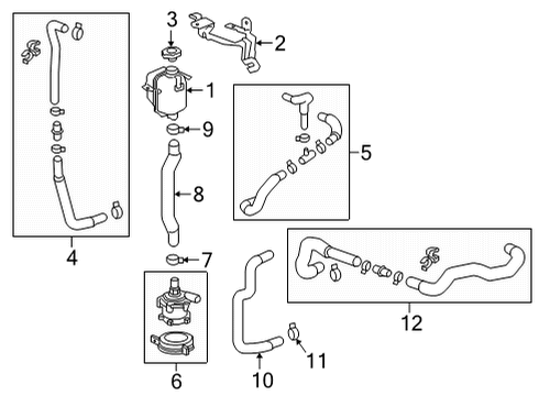 2022 Chevy Bolt EUV Hose Assembly, Gen Cont Mdl Cool Tk Diagram for 42707816