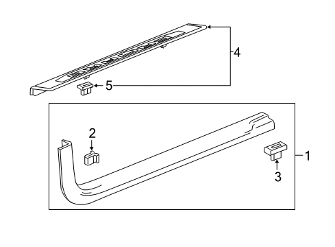 2023 Chevy Camaro Interior Trim - Pillars Diagram 1 - Thumbnail