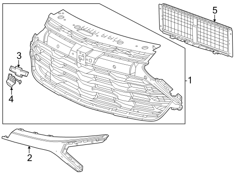 2024 Chevy Trailblazer Grille & Components Diagram 1 - Thumbnail