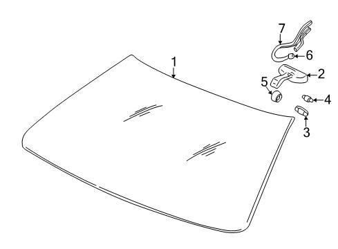 2007 Chevy Monte Carlo Windshield Glass Diagram