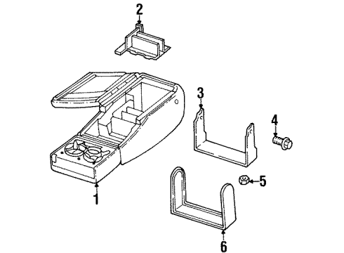 1996 Cadillac Fleetwood ARMREST, Front Seat Arm Rest Diagram for 16795481