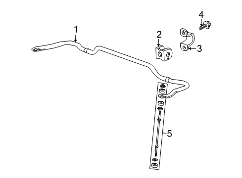 2013 Buick Enclave Rear Suspension, Control Arm Diagram 1 - Thumbnail