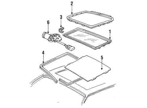 1991 Buick Park Avenue Sunroof, Body Diagram