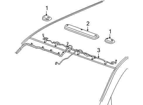 2010 Chevy Silverado 2500 HD Roof Lamps Diagram 2 - Thumbnail