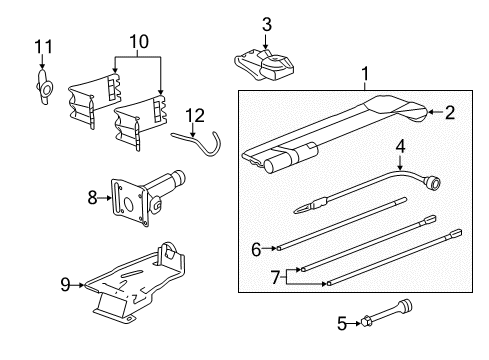 2012 GMC Sierra 2500 HD Jack & Components Diagram 2 - Thumbnail