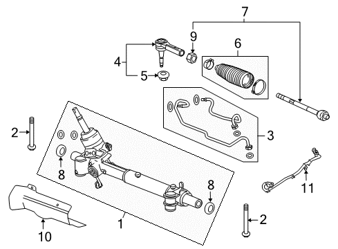 2012 Buick Regal P/S Pump & Hoses, Steering Gear & Linkage Diagram 3 - Thumbnail