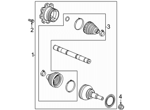 2024 GMC Sierra 3500 HD Axle Shaft  Diagram