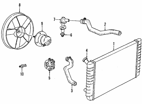 1992 Buick Regal Fan Kit,Engine Electric Cooling Diagram for 22098788