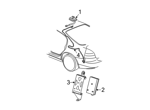 2006 Buick LaCrosse Cable Asm,Digital Radio Antenna Diagram for 19116486