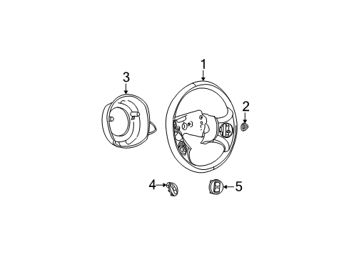 2005 Saturn Ion Steering Wheel Assembly *Neutral M D Diagram for 15859757