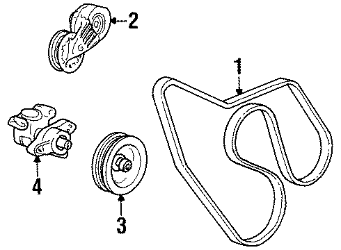 1994 Chevy K3500 Belts & Pulleys, Cooling Diagram 2 - Thumbnail