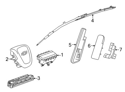 2016 Chevy Trax Air Bag Components Diagram 1 - Thumbnail