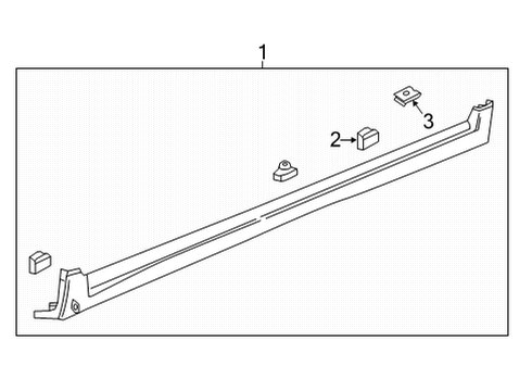 2022 Chevy Bolt EUV Exterior Trim - Pillars Diagram