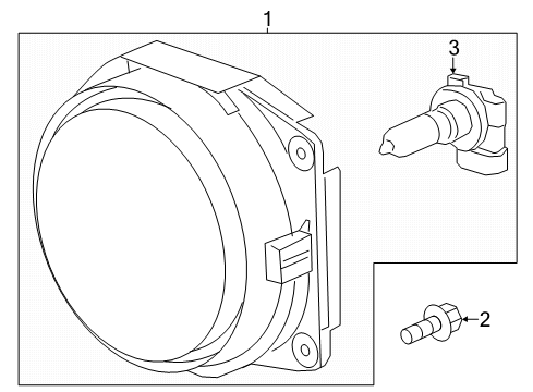 2022 Chevy Colorado Lamp,Front Fog Diagram for 15780128