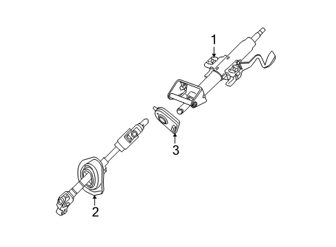 2008 Chevy Equinox Steering Column, Steering Wheel & Trim Diagram 2 - Thumbnail