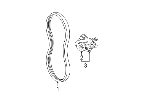 1999 Pontiac Grand Am Belts & Pulleys, Cooling Diagram 1 - Thumbnail