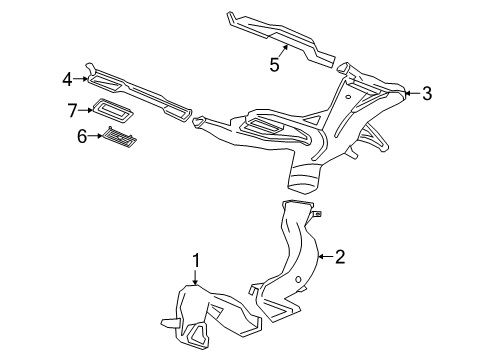 2020 Cadillac XT6 Distributor, Aux A/C Air Diagram for 84211777