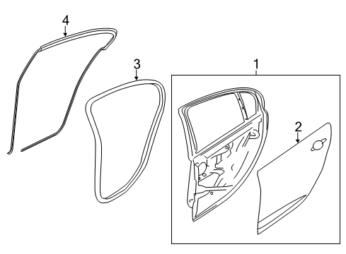 2017 Chevy SS Rear Door, Body Diagram